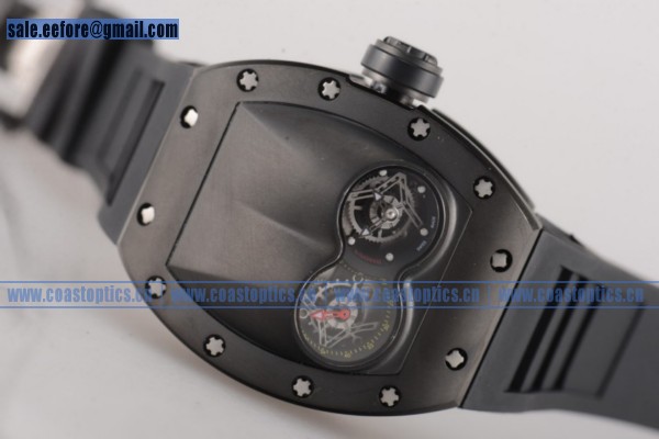 1:1 Replica Richard Mille RM053 Watch PVD Black Rubber - Click Image to Close